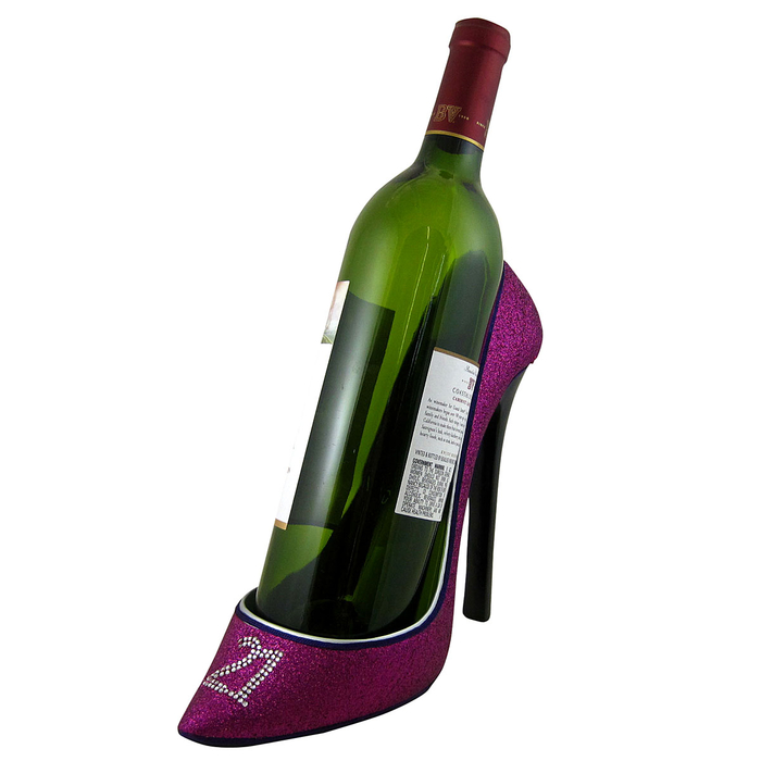 botella de vino en el zapato, regalo para 21 cumpleaños, creativo, regalar vino