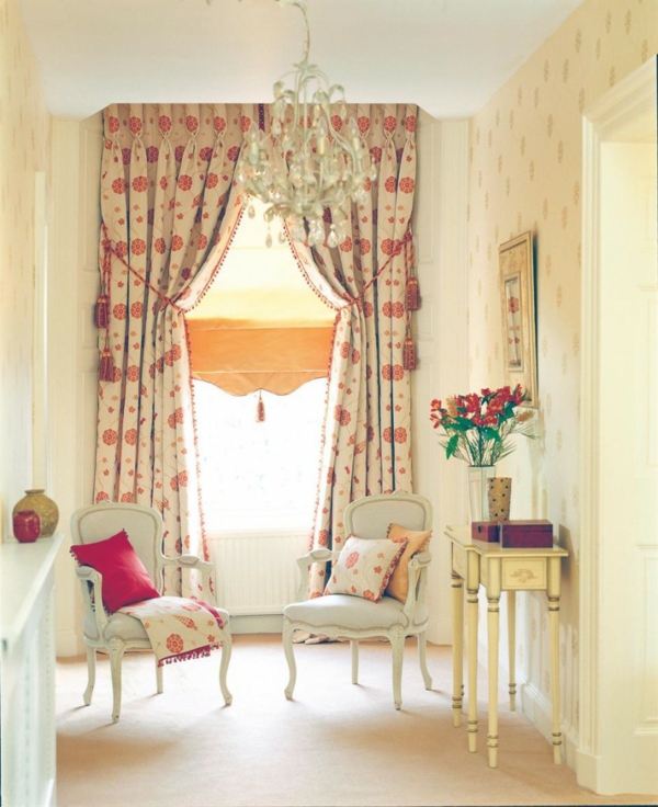 不透明的窗帘有趣的颜色 - mdoernes客厅的想法