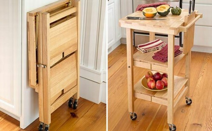 गुना-लकड़ी की मेज-रोल-फल-कट wohnideen-kitchen-