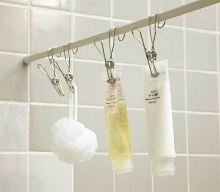 wohnideen בעצמך-לעשות-מתכת קליפ-קוסמטיים מוצרי-וילון-אמבטיה-plastikctange