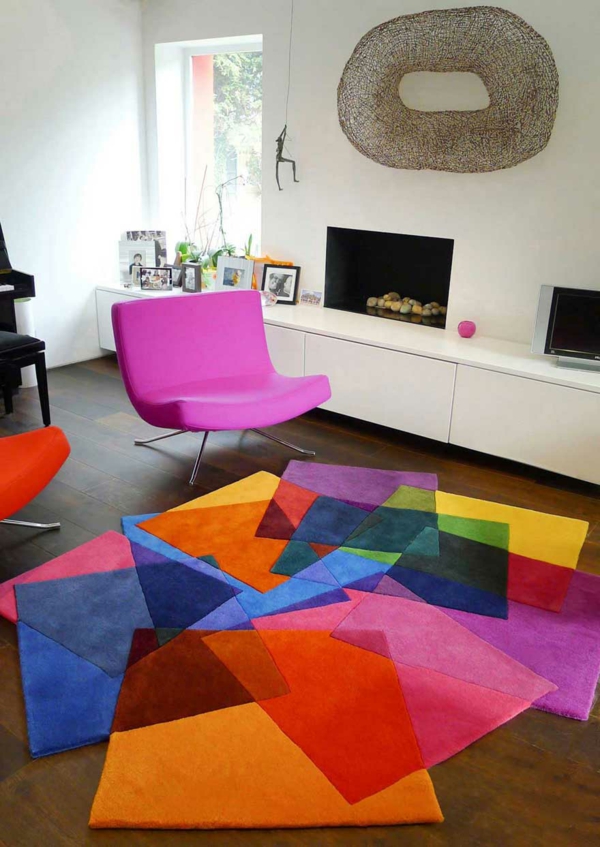 कमरे में रहने वाले डिजाइन-रंगीन कालीन