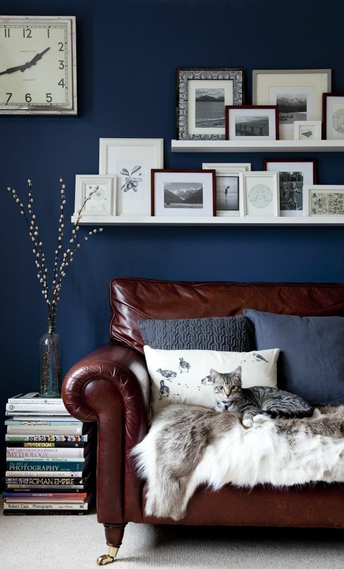 लिविंग रूम रंग-बनाने-दीवार का रंग-प्रवृत्तियों नीले