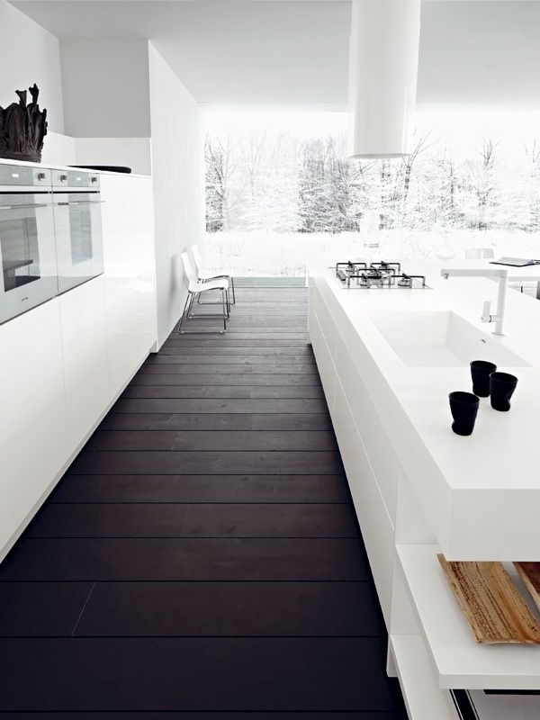 -cocina-ideas maravillosas para el hogar-interior-con-piso de madera