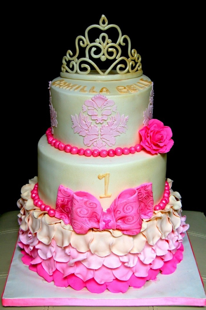 bellas-niños cumpleaños de la torta por princesas