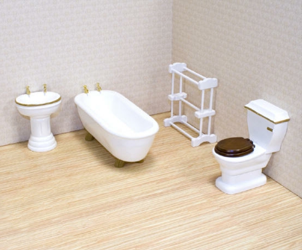 kaunis-nukkekodin huonekaluja kylpyhuoneen-for-nukke-make