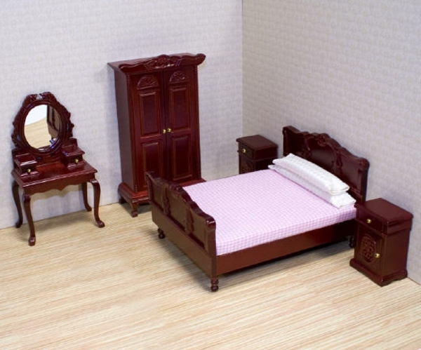 kaunis-nukkekodin huonekaluja makuuhuoneen-for-nukke-make