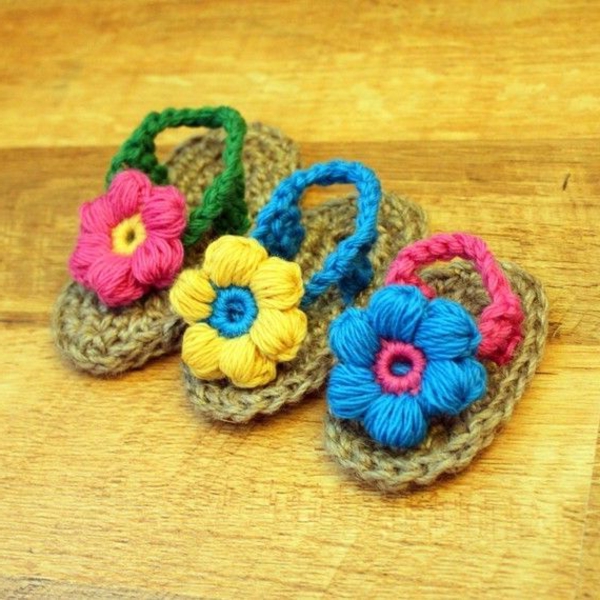 инструкции красиви сандали-с-цветя-плетене на една кука-красив-идеи-плетене на една кука и за гледане на една кука-пра-дизайн-плетене на една кука