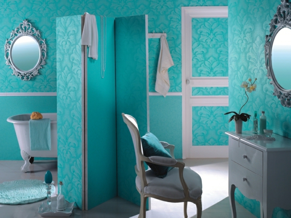 magique-salle de bains-en-turquoise-design moderne