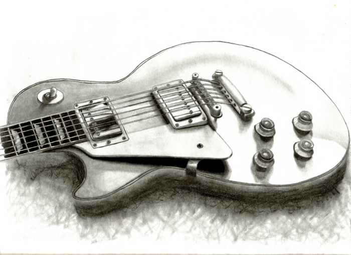 dibujos-con-lápiz-a-guitarra