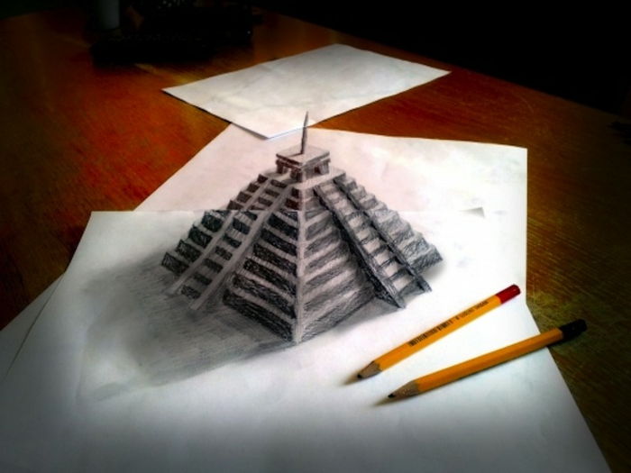 dibujos-con-lápiz-pirámide