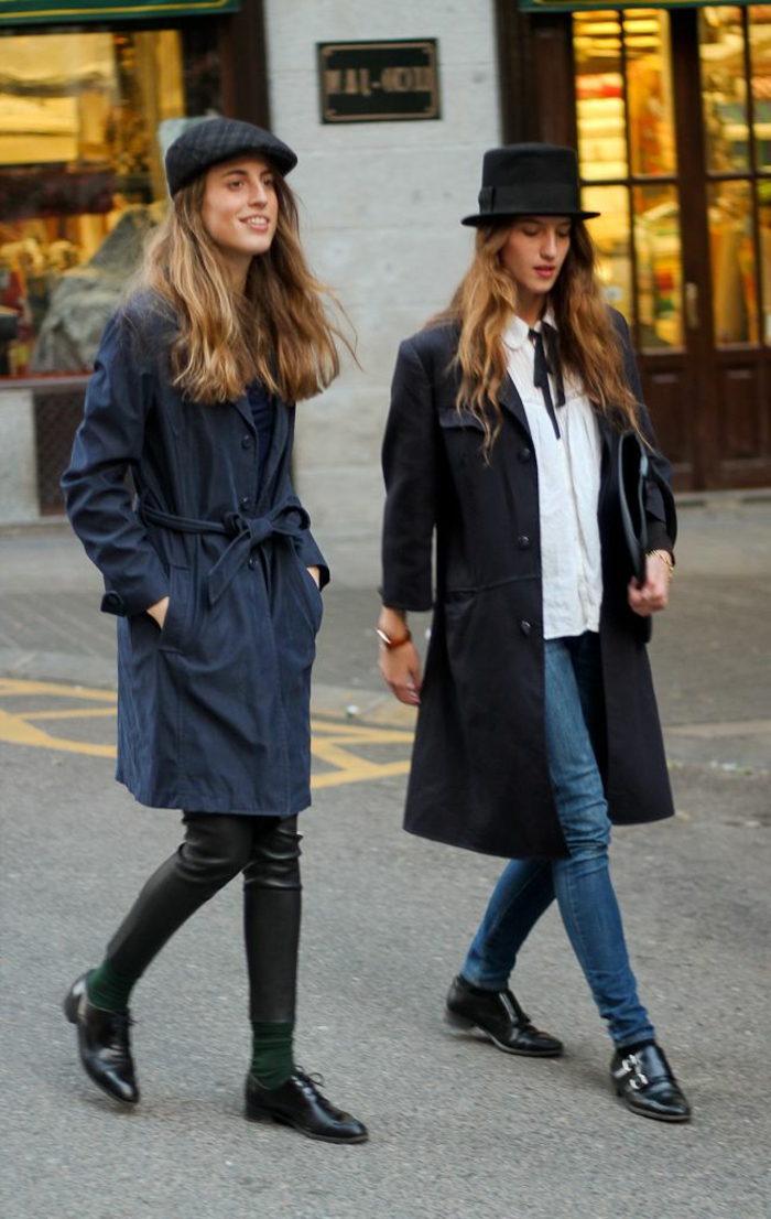 trajes de dos niñas Francés-Cap-chic-modernas